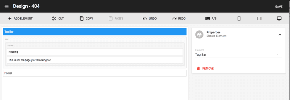 404 Page - Layout & Design Tool