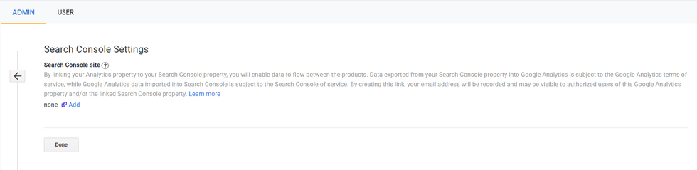 add a property google search console