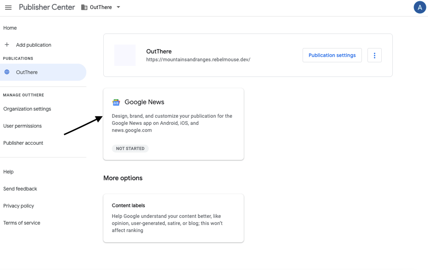add google news to google publisher center