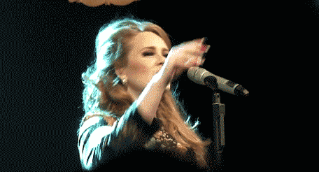 Adele snapping her fingers