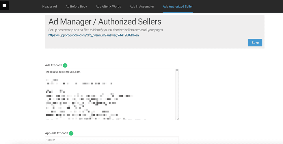 ads.txt in Ad Manager
