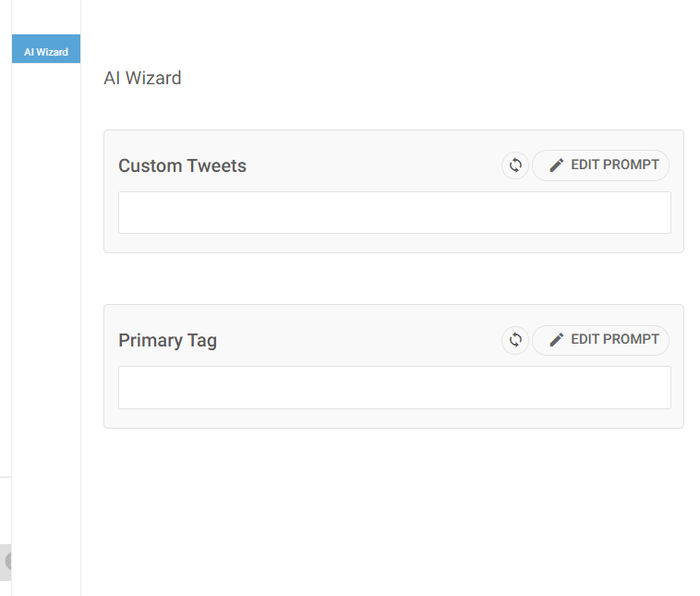 AI prompt custom fields display.