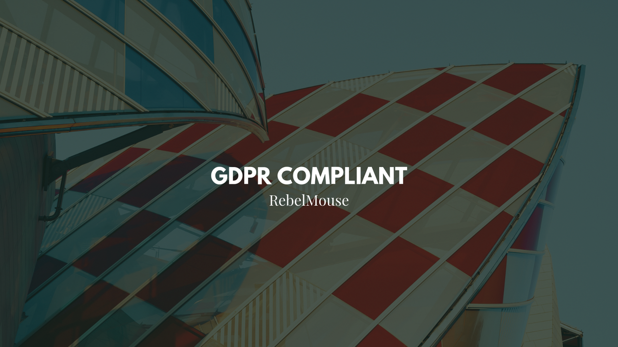 artistic image of two buildings, one with a red checkerboard pattern and the other with a blue checkerboard pattern