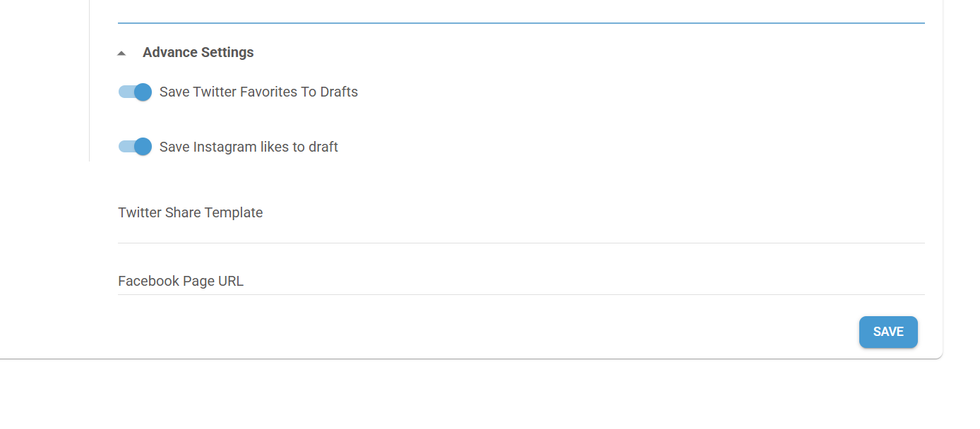Ascreen capture of part of the Site Info page, showing the editable info from Advance Settings