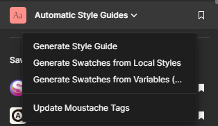Automatic Style Guides example in Figma