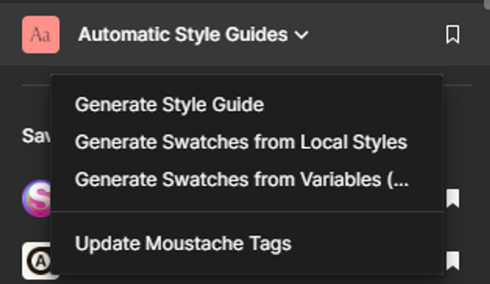 Automatic Style Guides example in Figma