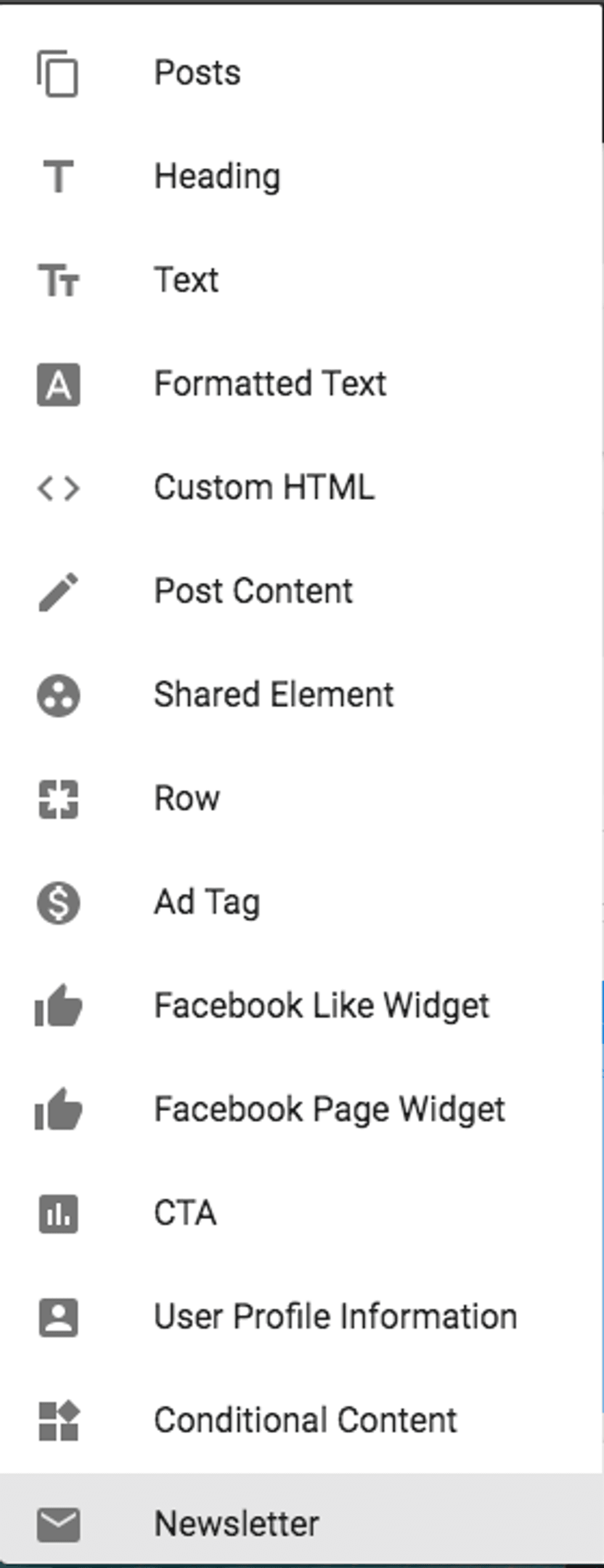 Available Elements