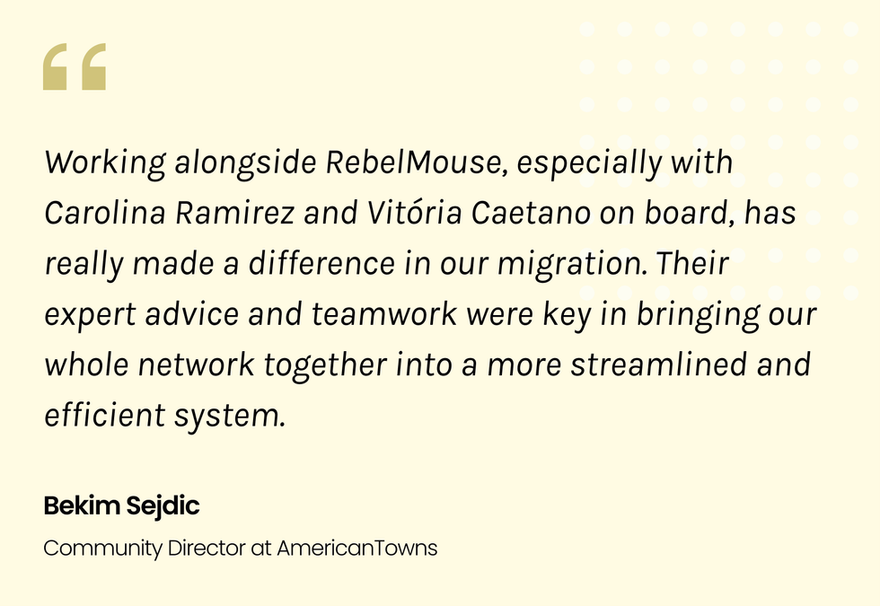 Bekim Sejdic from AmericanTowns Media on migration success