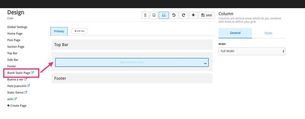 Blank Static Page