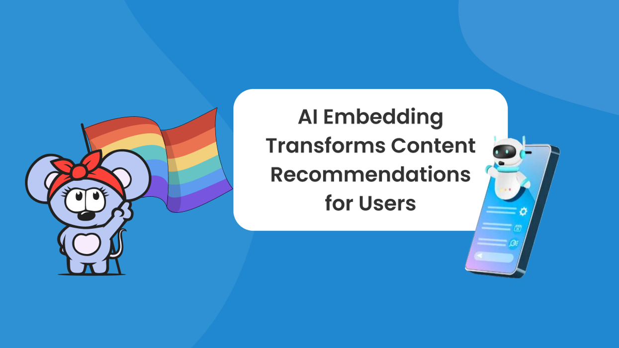 Colorful flag RebelMouse logo with mini AI