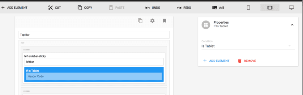 Conditional Content Tablet