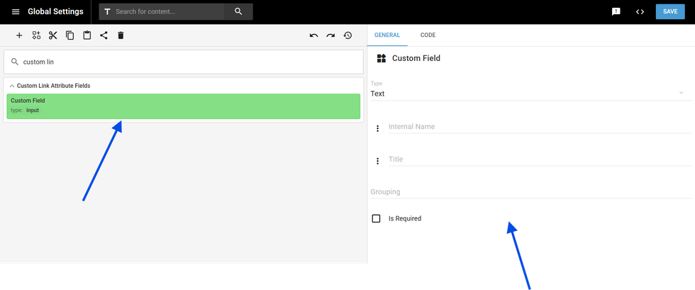 create custom link attribute