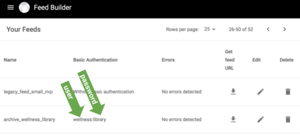 custom feed dashboard