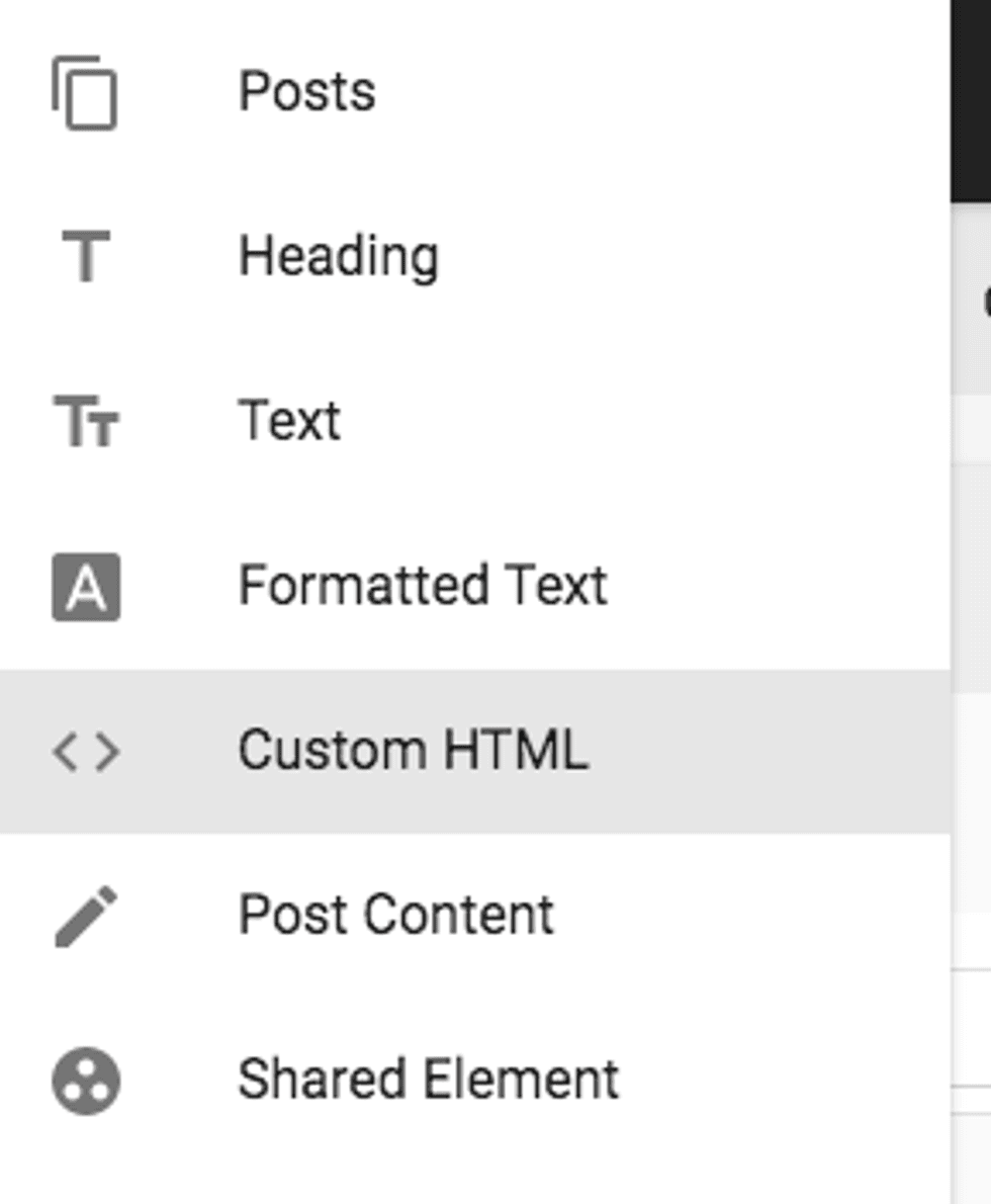 Custom HTML element