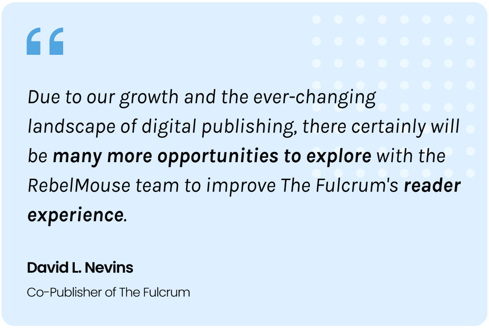 david nevins the fulcrum growth quote