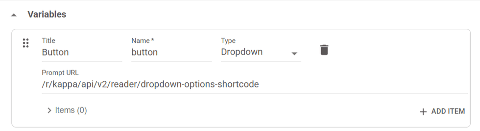 Dropdown Variable - Editorial Modules