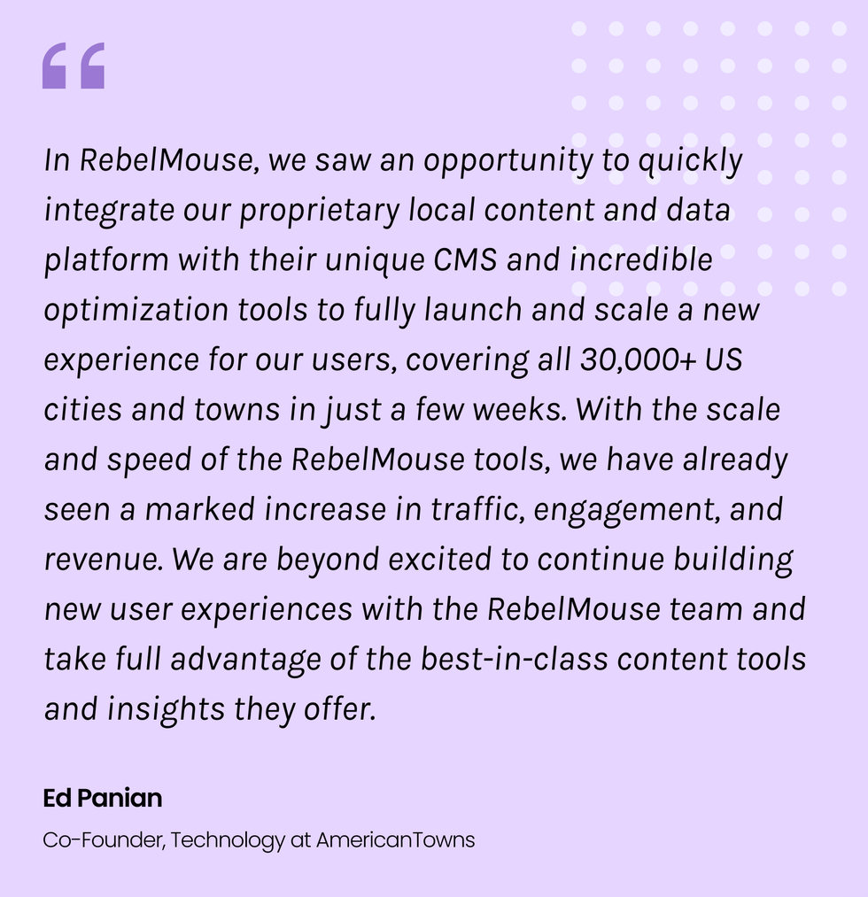 Ed Panian quote on successful website migration