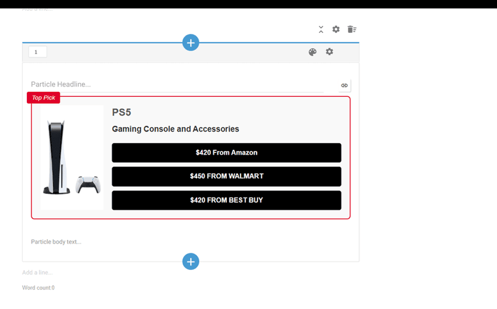 Editorial Module Preview