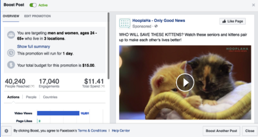Facebook Promoted Posts: Less Can Be More