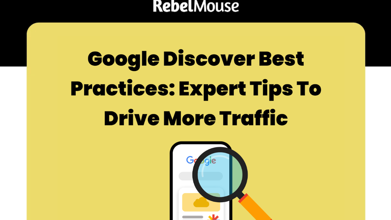 Google Discover best practices with a magnifying glass representing diving in