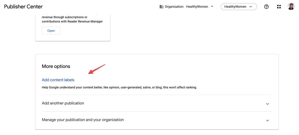 Google News content labels