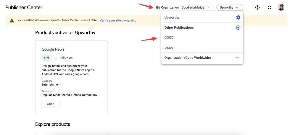 Google Publisher Center