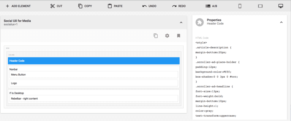 Header Code Properties