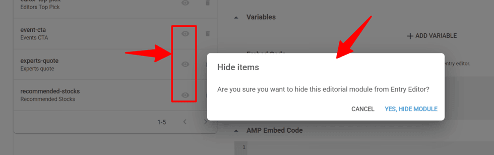 Hide the Shortcode from the Entry Editor