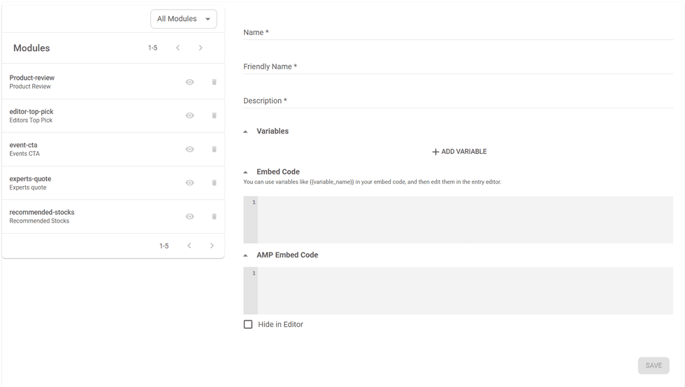 How to create an Editorial Module