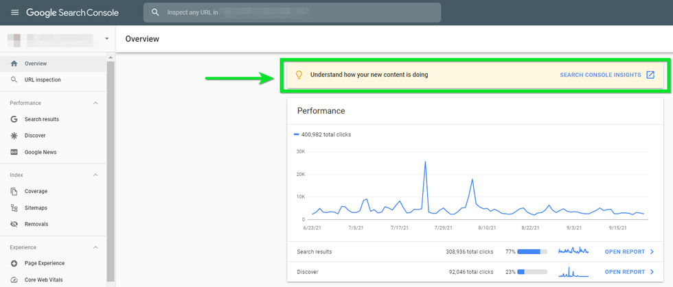 how to find google search console insights