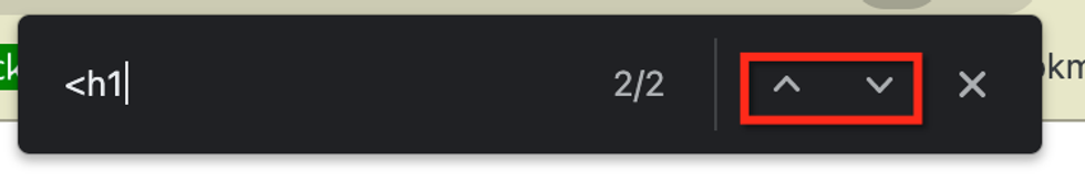 how to search for h1 tag