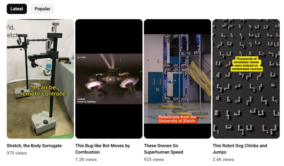 IEEE Spectrum YouTube Shorts about robots and drones