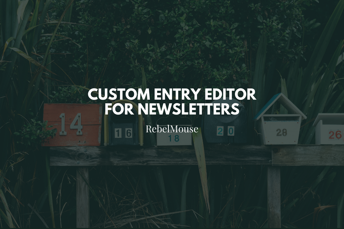 Customize Your Entry Editor for Newsletters