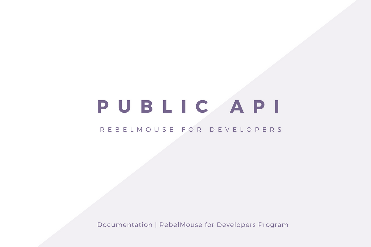 RebelMouse Public API