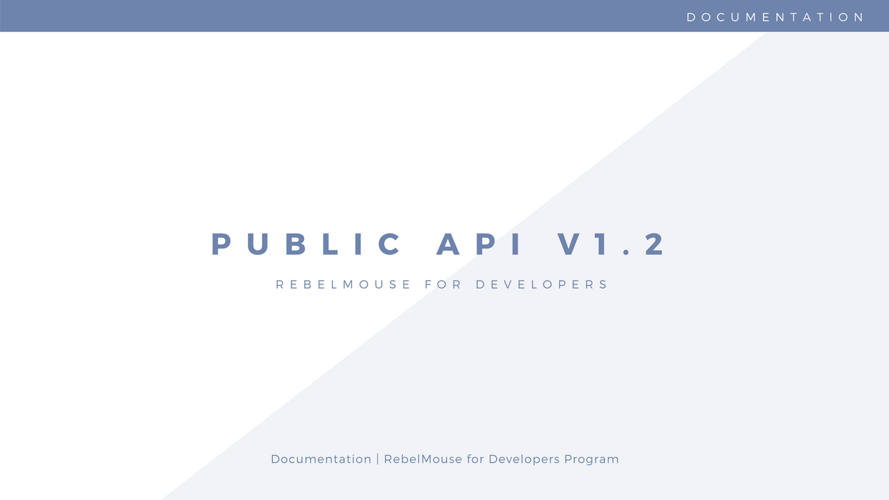 RebelMouse Public API v1.2