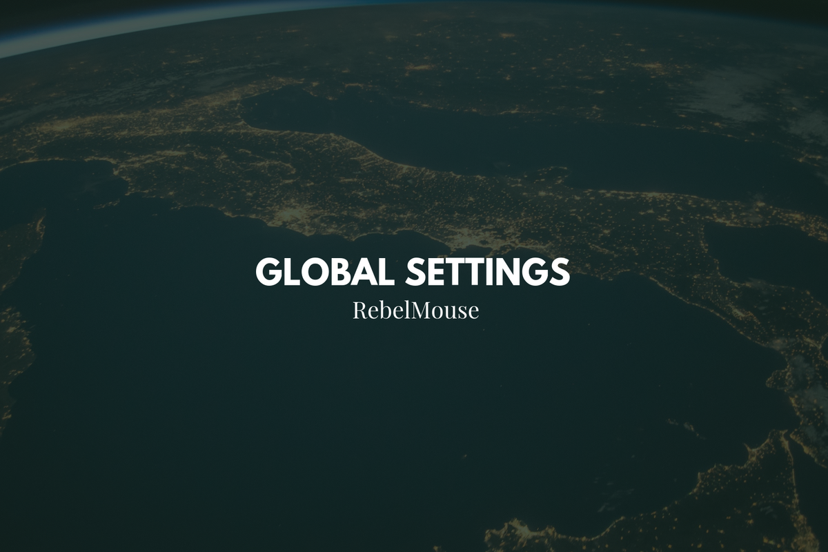 Manage Your Site's Global Settings