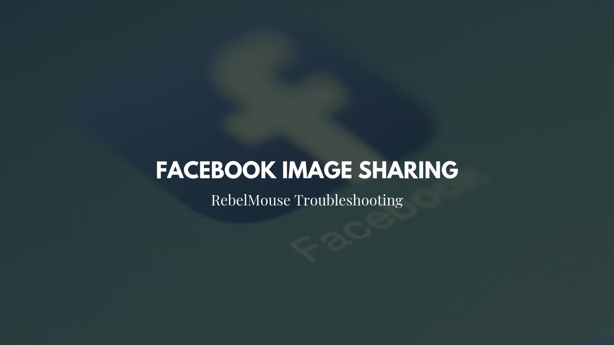 How to Fix: Facebook Image Sharing Error