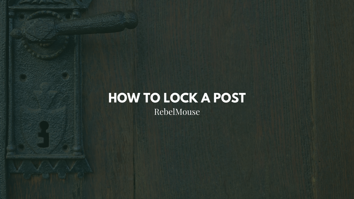 Sections Dashboard: Ability to Lock Posts