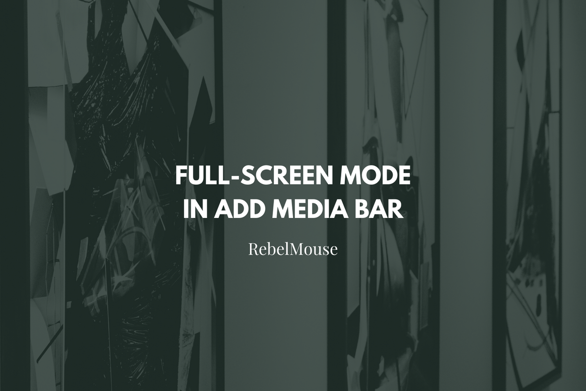 View Your Add Media Bar Results in Full-Screen Mode