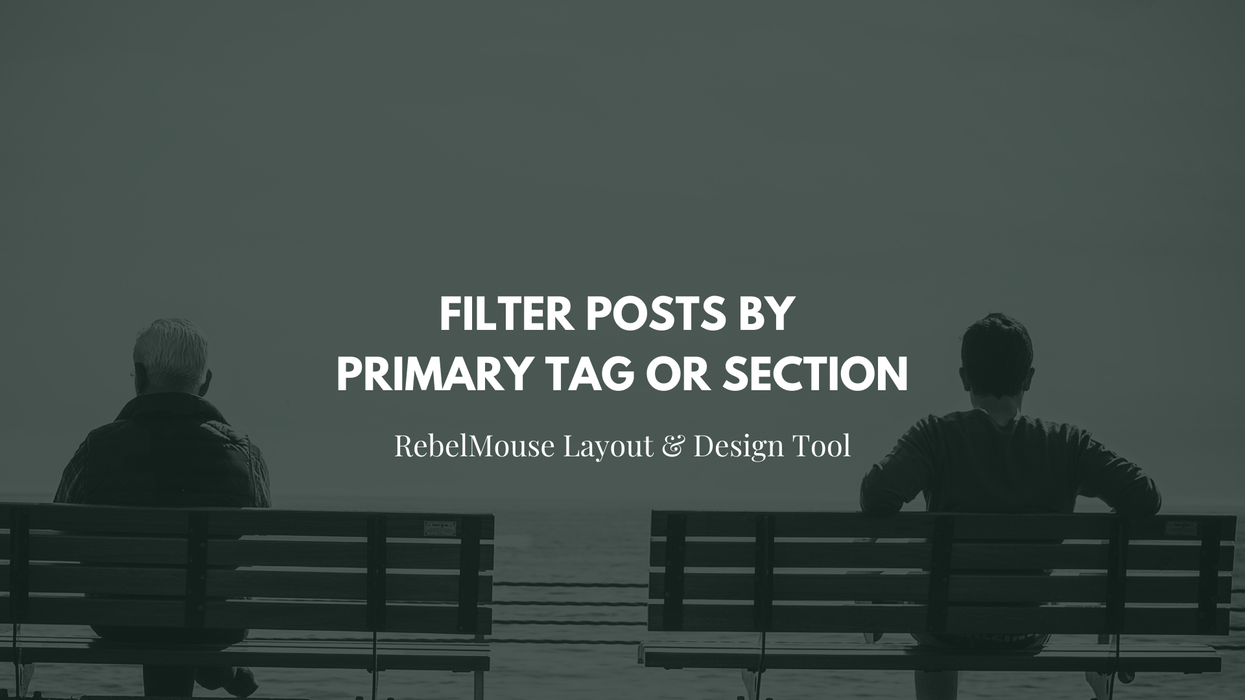 Filter Posts by Primary Tag or Section