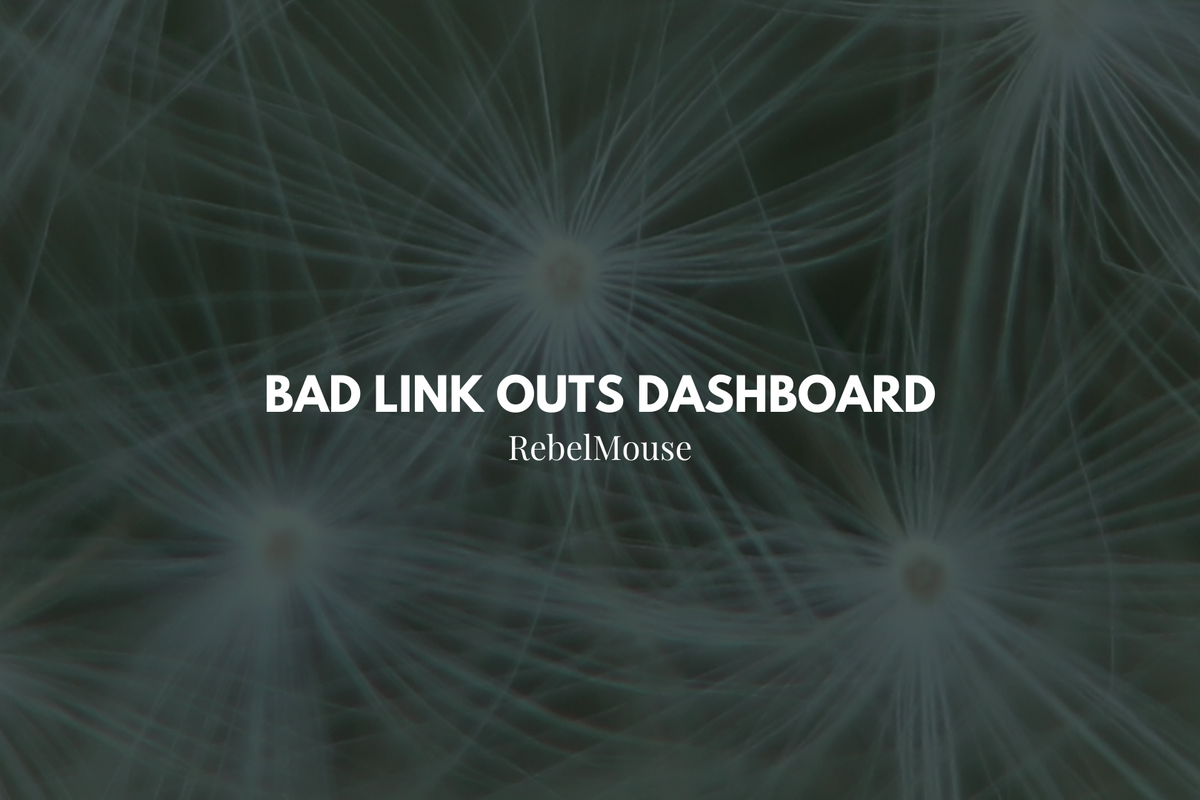 Identify Broken URLs in Our Bad Link Outs Dashboard
