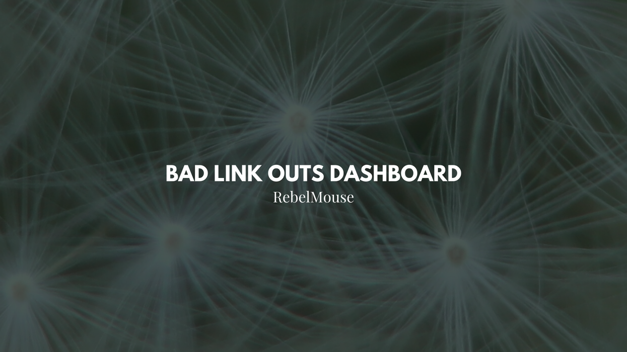 Identify Broken URLs in Our Bad Link Outs Dashboard