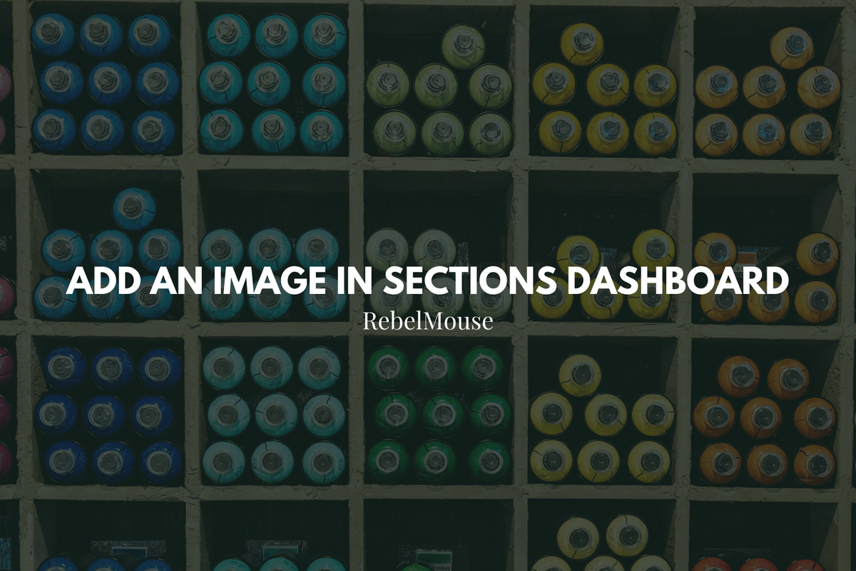 New: Add Images to Sections Using Sections Dashboard