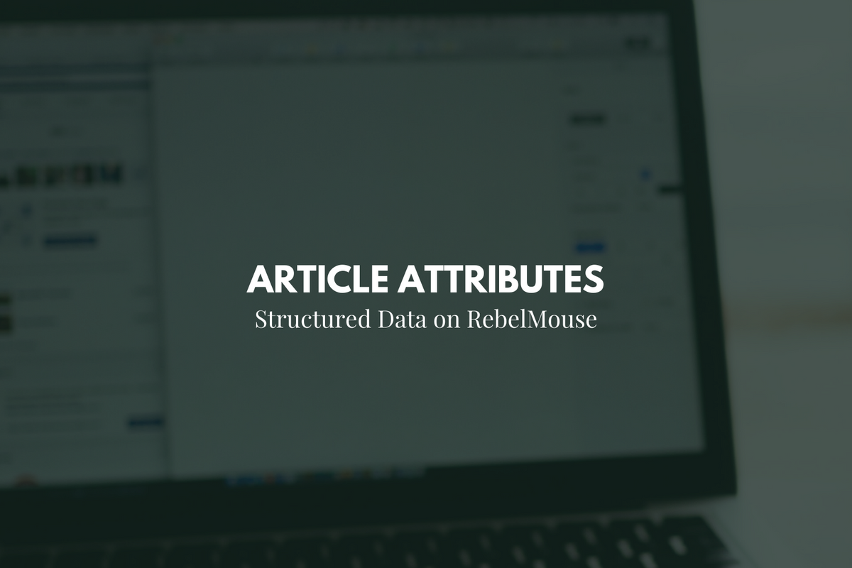 Structured Data: Choose Your Article Attribute