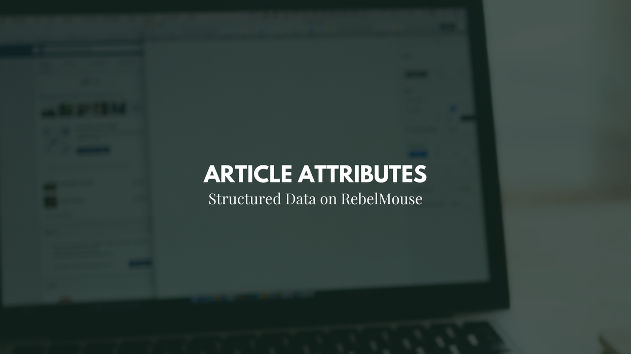 Structured Data: Choose Your Article Attribute