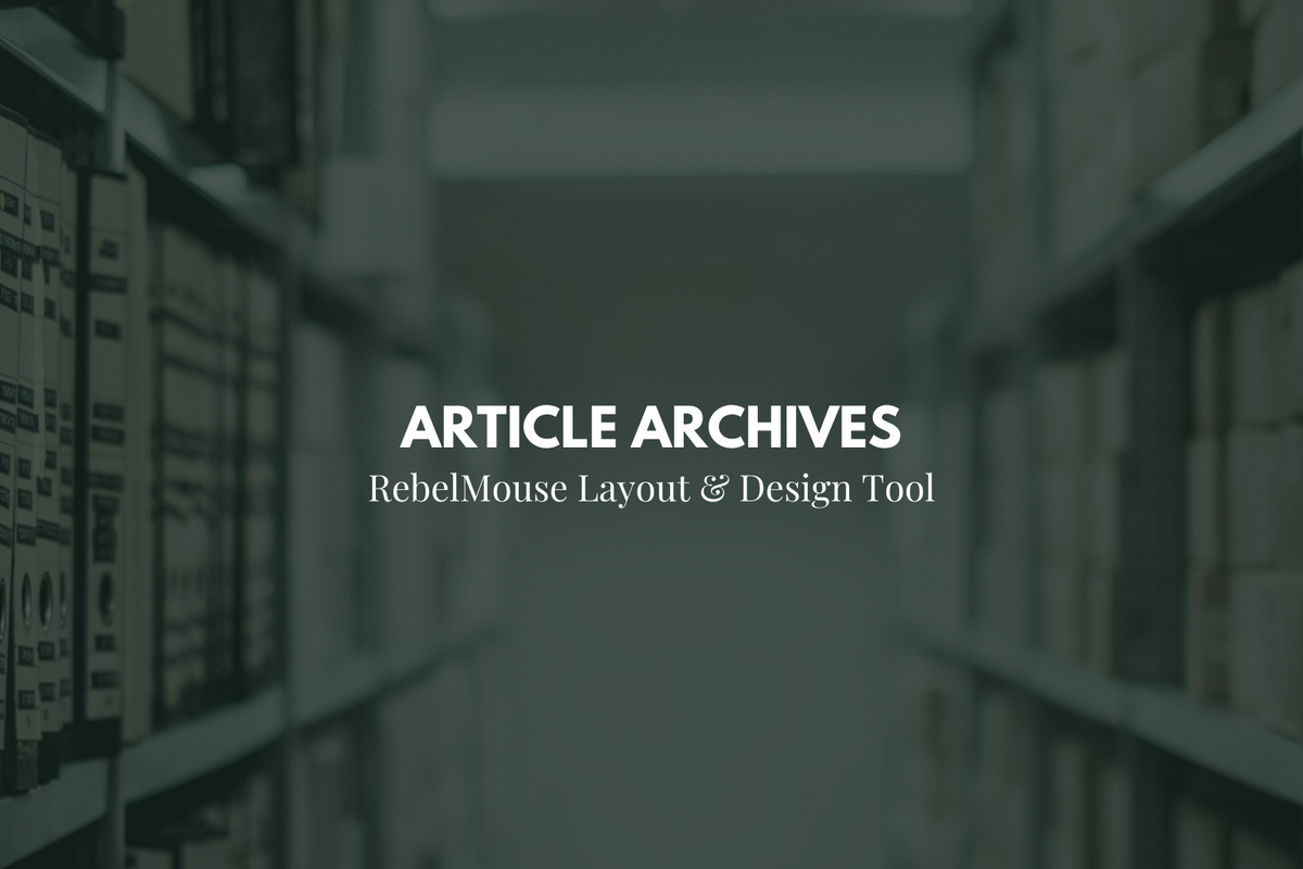 How to Set up an Article Archive