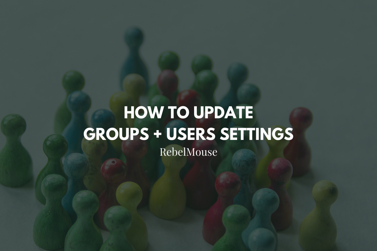 How to Update Groups and Users