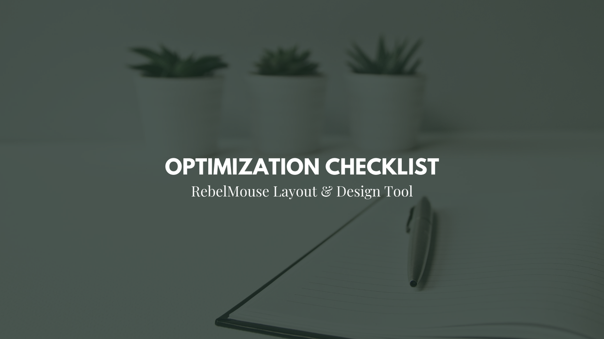 Layout & Design Tool Optimization Checklist