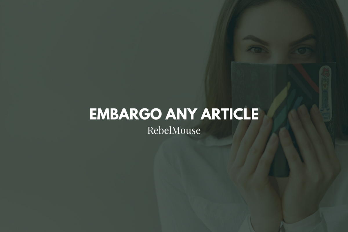 How to Set an Article’s Embargo Date and Time