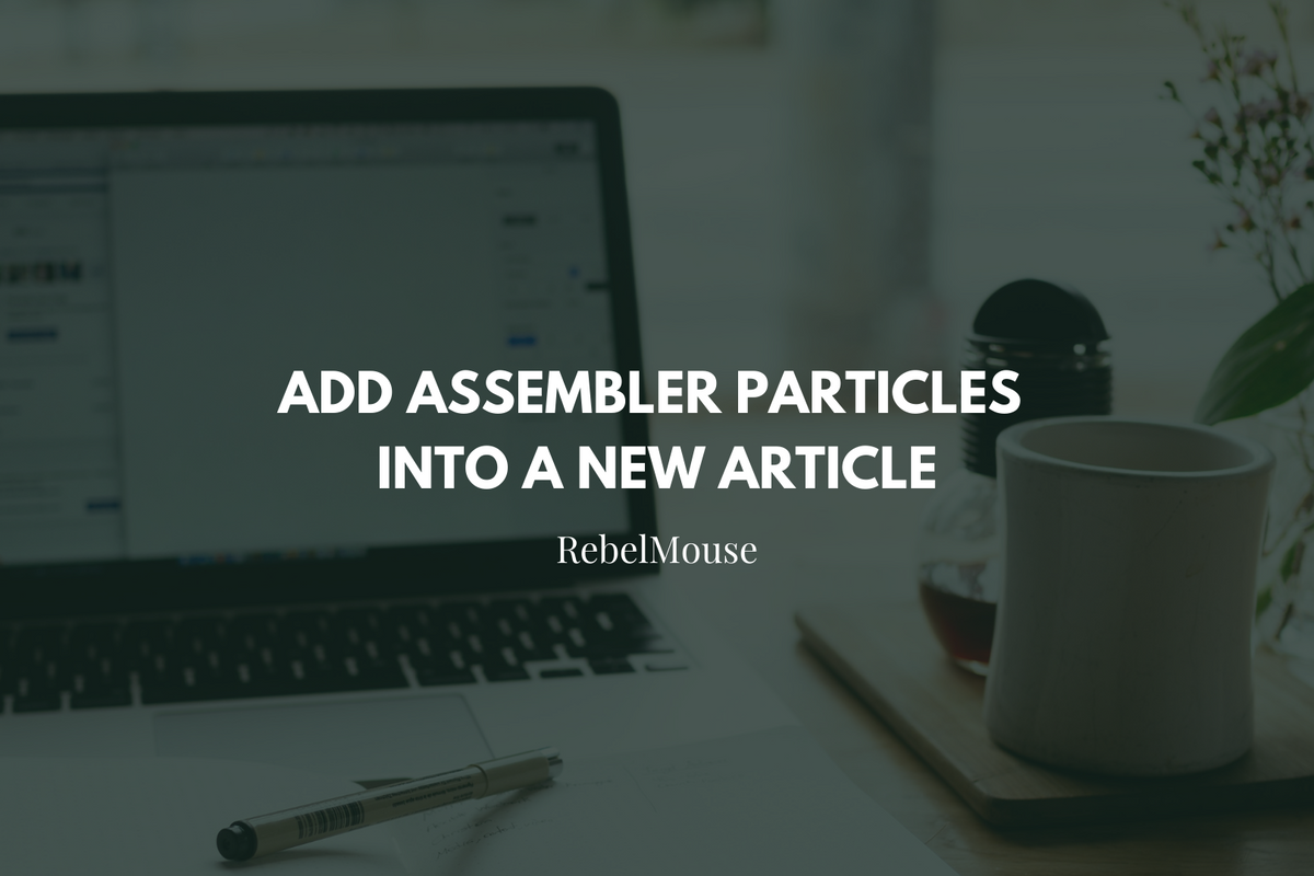 How to Add Assembler Particles Into a New Article